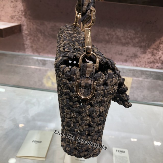 FENDI专柜精品包包 芬迪Baguette中號手袋 Fendi2020火新爆款提花布料編織手提肩背包 fdzg2290